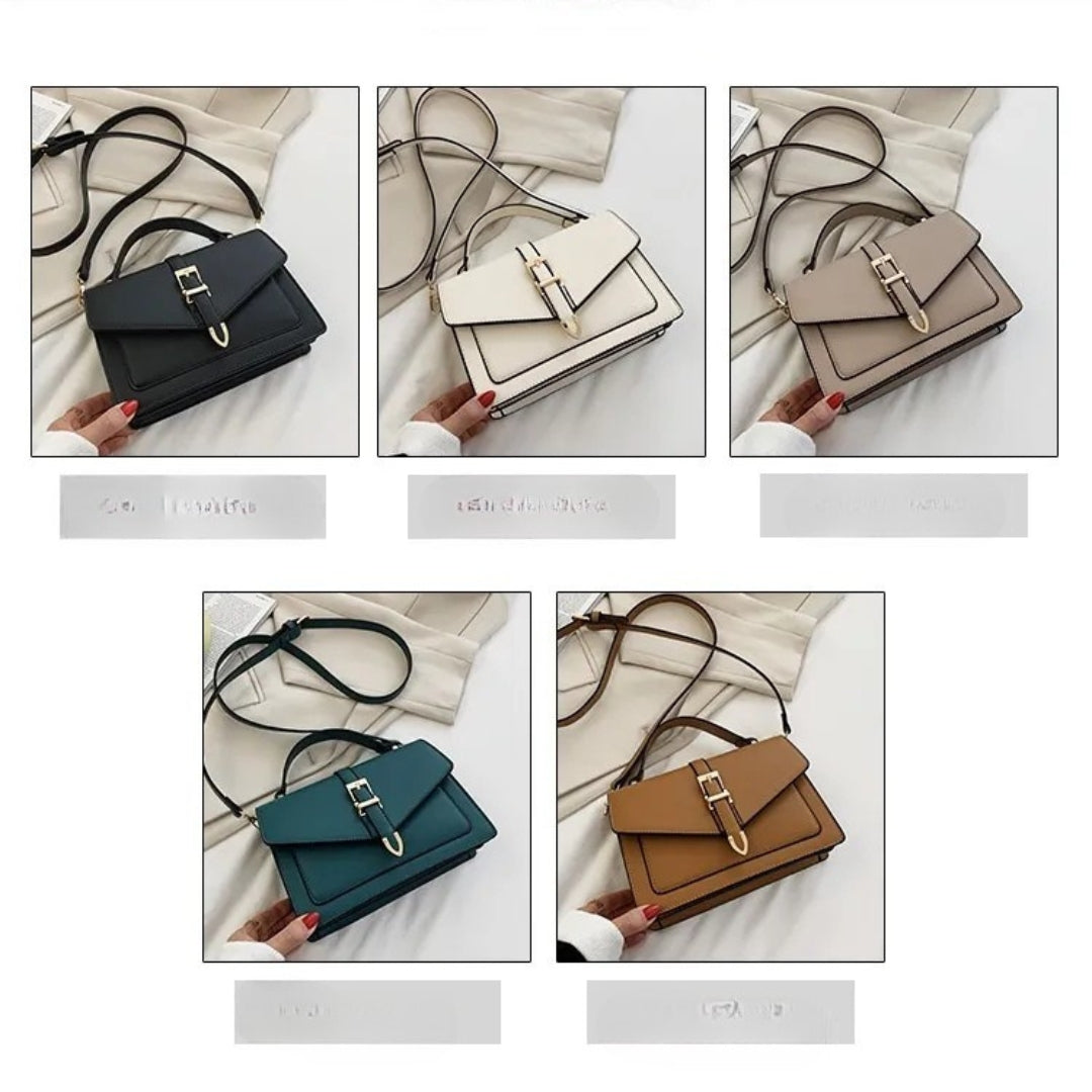 Shoulder Bag for Women ⎜ Elegant Handbag with Golden Buckle and Adjustable Strap