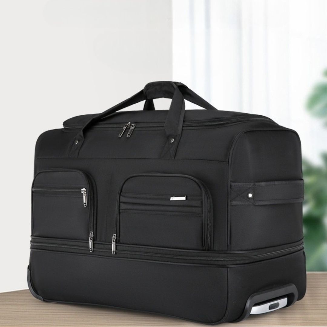 Travel Bag with Wheels ⎜ Large Capacity and Multifunctional Design for Flexible Storage Space