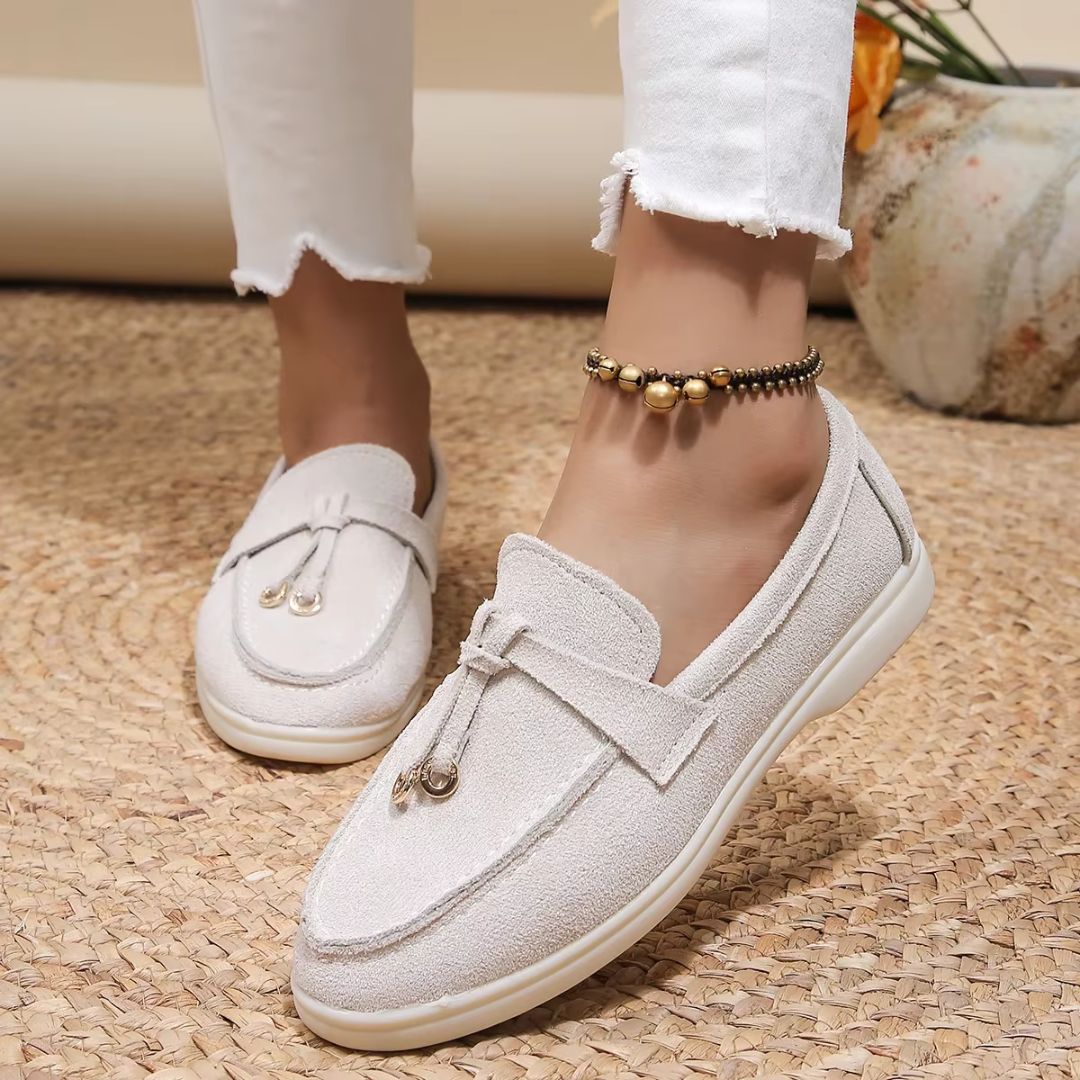 Slip - on Loafers for Women ⎜ Fashionable Moccasins with a Comfortable Elasticated Strap and Elegant Look