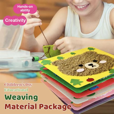 DIY Animal Craft Kit for Kids ⎜ Creative Handmade Material Set with Cartoon Stickers for Fun Learning and Play