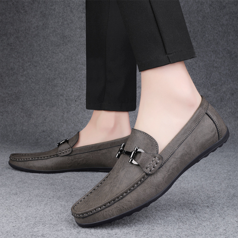 Men's Moccasin Shoes ⎜ Comfortable Slip - on Shoes Made From High - Quality Leather with an Elegant Buckle