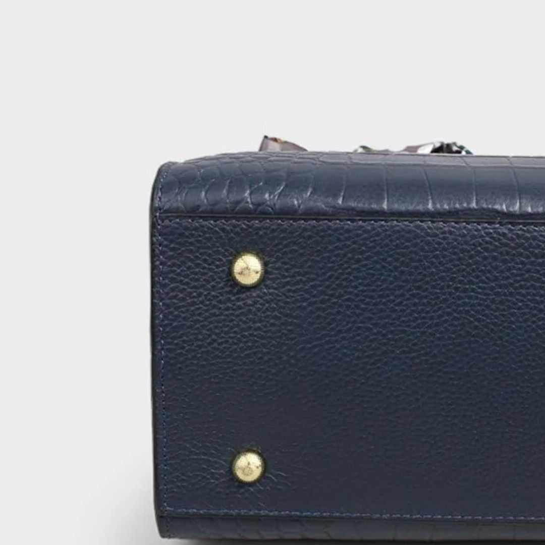 Elegant Handbag for Women ⎜ Spacious Bag with Structured Design and Decorative Bow Pendant