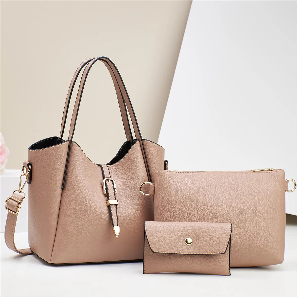 Shoulder Bag for Women ⎜ Three - Piece Set with Large Storage Space and Practical Design