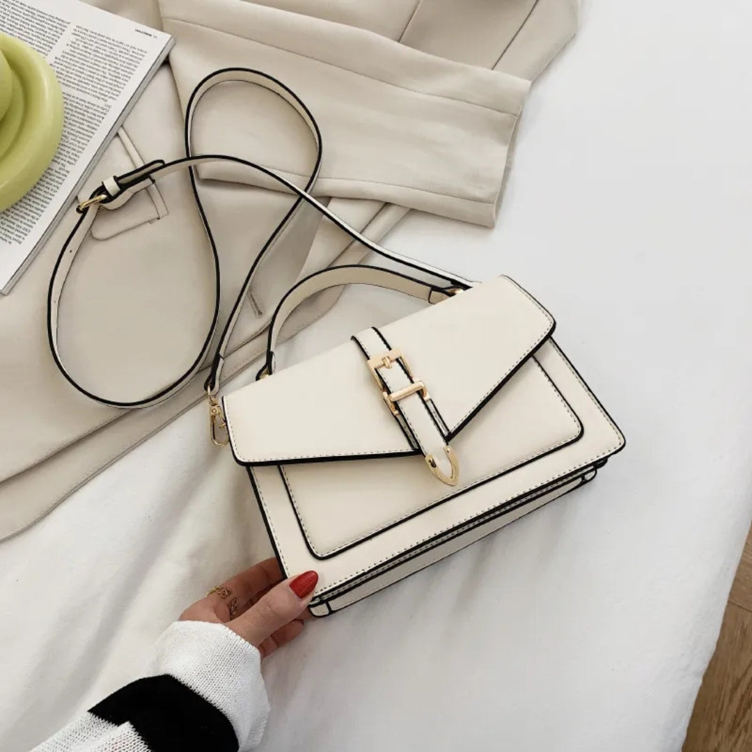 Shoulder Bag for Women ⎜ Elegant Handbag with Golden Buckle and Adjustable Strap