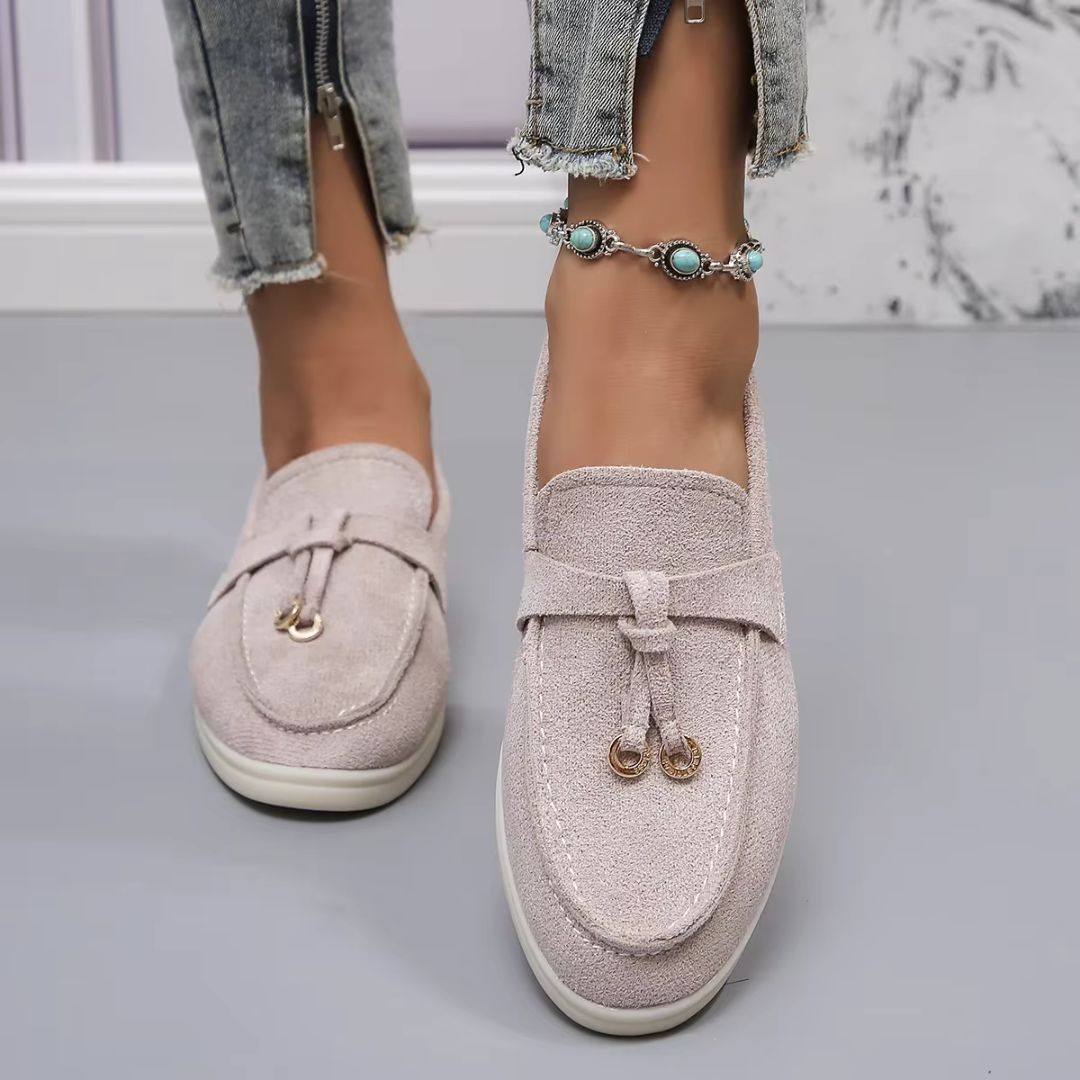 Slip - on Loafers for Women ⎜ Fashionable Moccasins with a Comfortable Elasticated Strap and Elegant Look