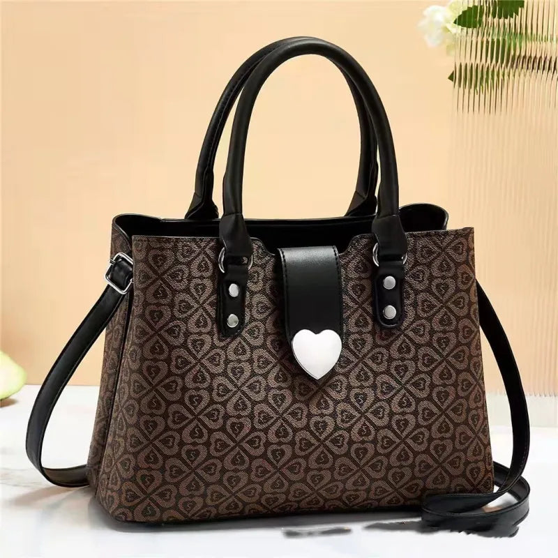 Handbag with Heart Fastening ⎜ Stylish Design with Plenty of Storage Space for Everyday Use