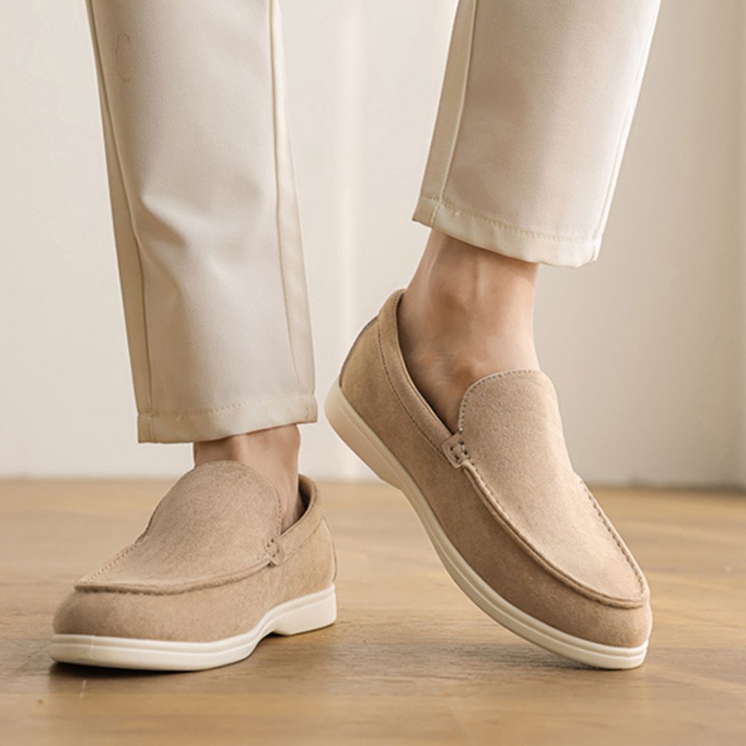 Men's Slip - on Moccasins ⎜ Lightweight Suede Shoes for Summer and Leisure