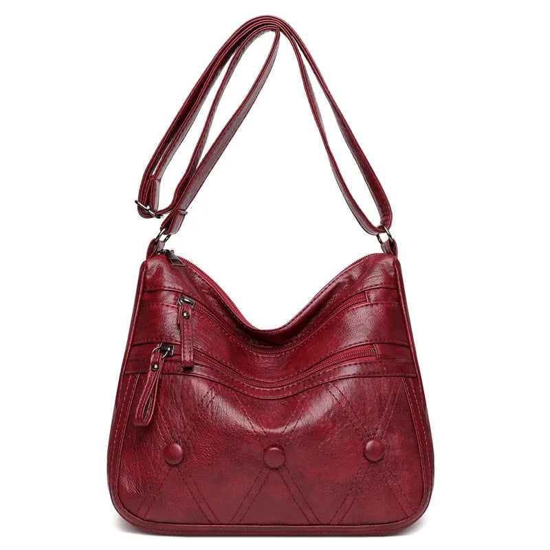 Large Shoulder Bag for Women ⎜ Versatile Bag with Zips and Stylish Design