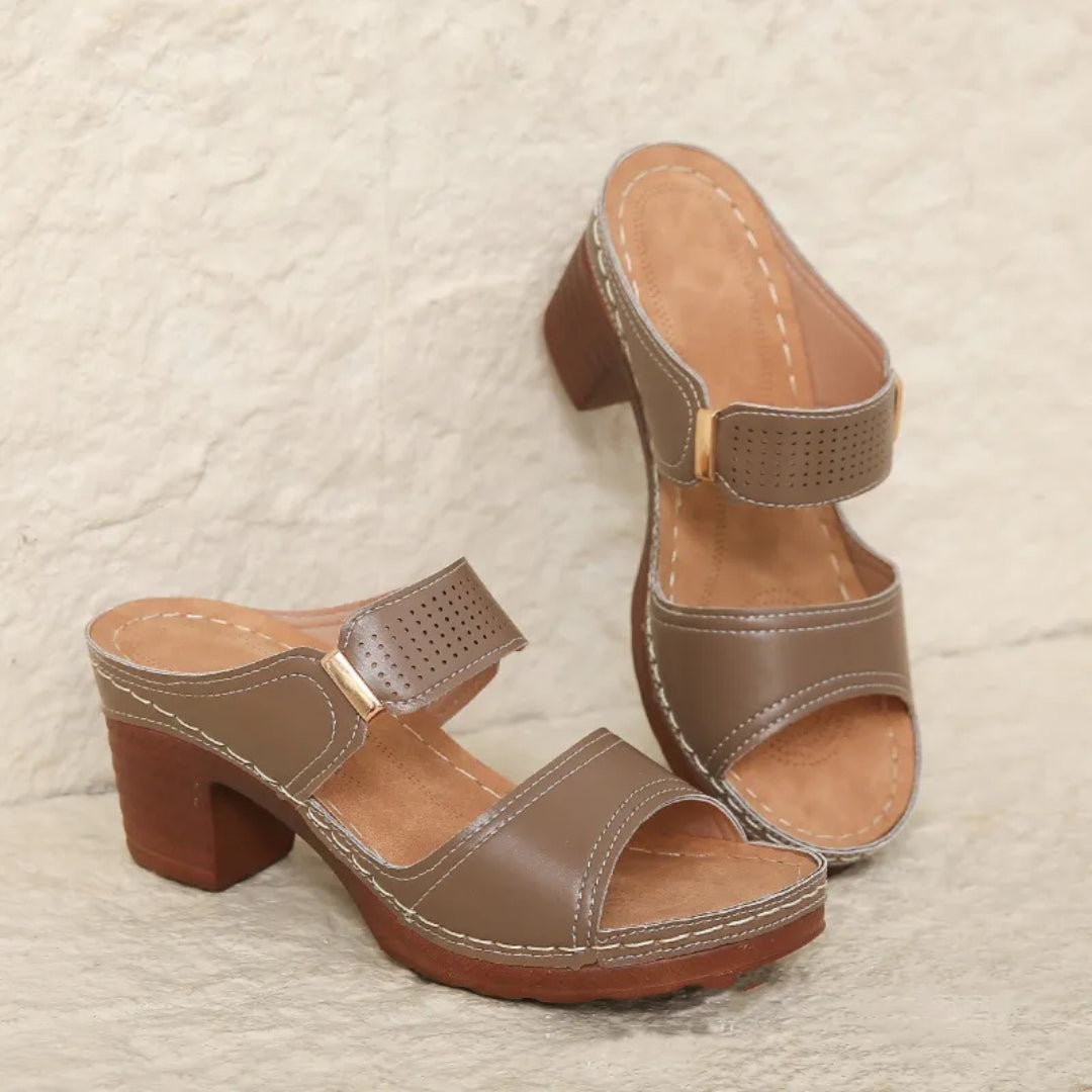 High - Heel Sandals for Women ⎜ Comfortable Casual Shoes with Thick Soles and Non - Slip Block Heels for Summer