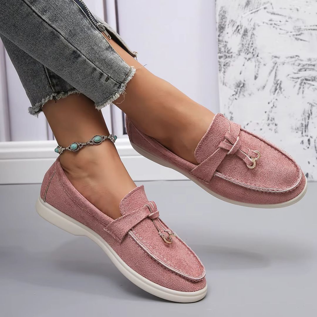Slip - on Loafers for Women ⎜ Fashionable Moccasins with a Comfortable Elasticated Strap and Elegant Look
