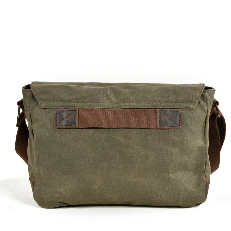 Canvas Shoulder Bag for Men ⎜ Robust Bag with Leather Accents and Adjustable Shoulder Strap