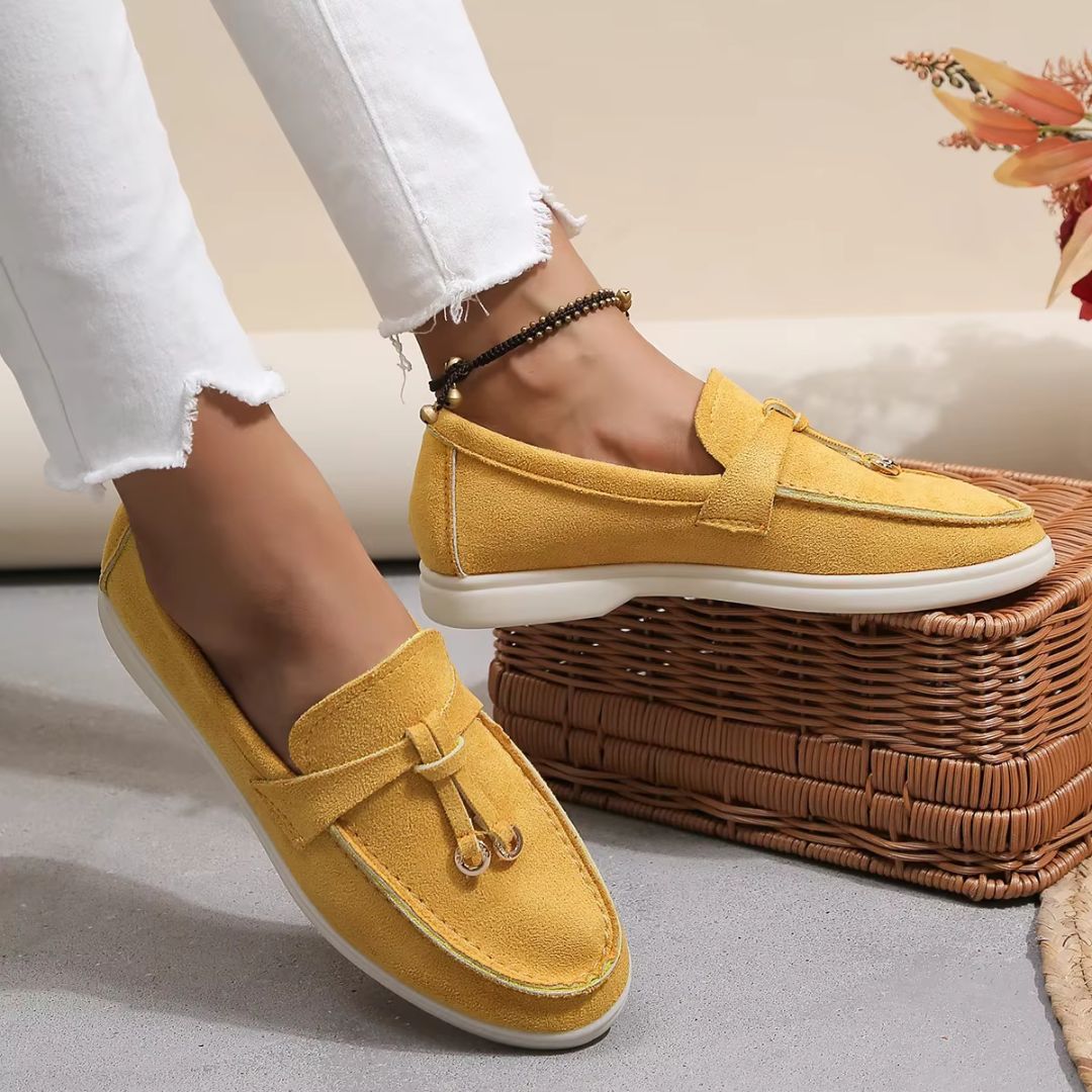 Slip - on Loafers for Women ⎜ Fashionable Moccasins with a Comfortable Elasticated Strap and Elegant Look