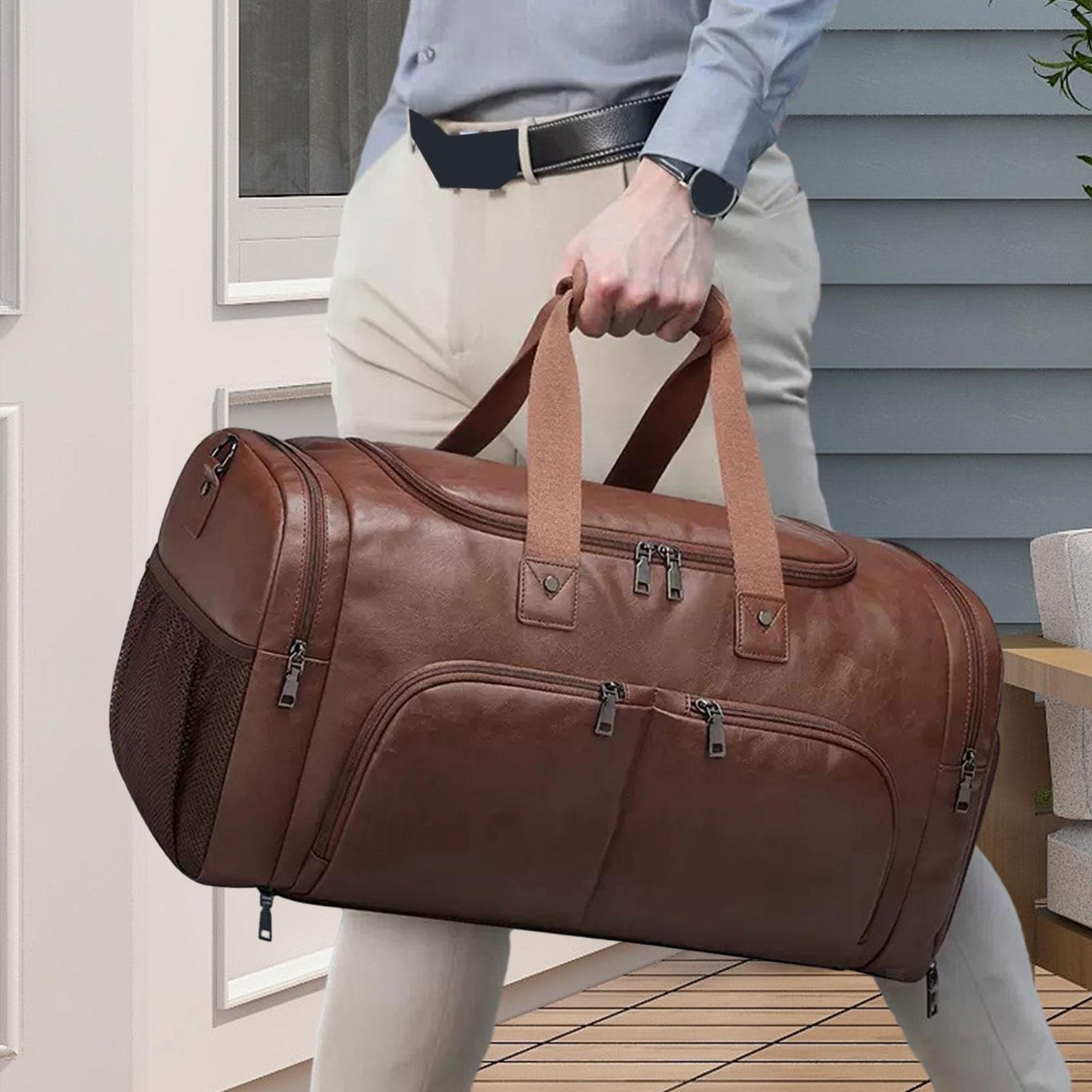 Travel Bag for Men ⎜ Large Capacity with Detachable Shoulder Strap and Practical Design for Travelling