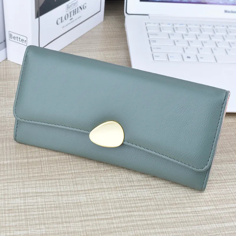 Women's Wallet in Long Format ⎜ Soft Leather Wallet with Lots of Card Slots and Large Storage Space
