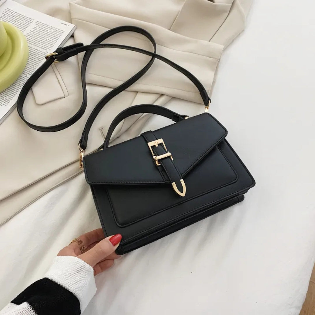 Shoulder Bag for Women ⎜ Elegant Handbag with Golden Buckle and Adjustable Strap
