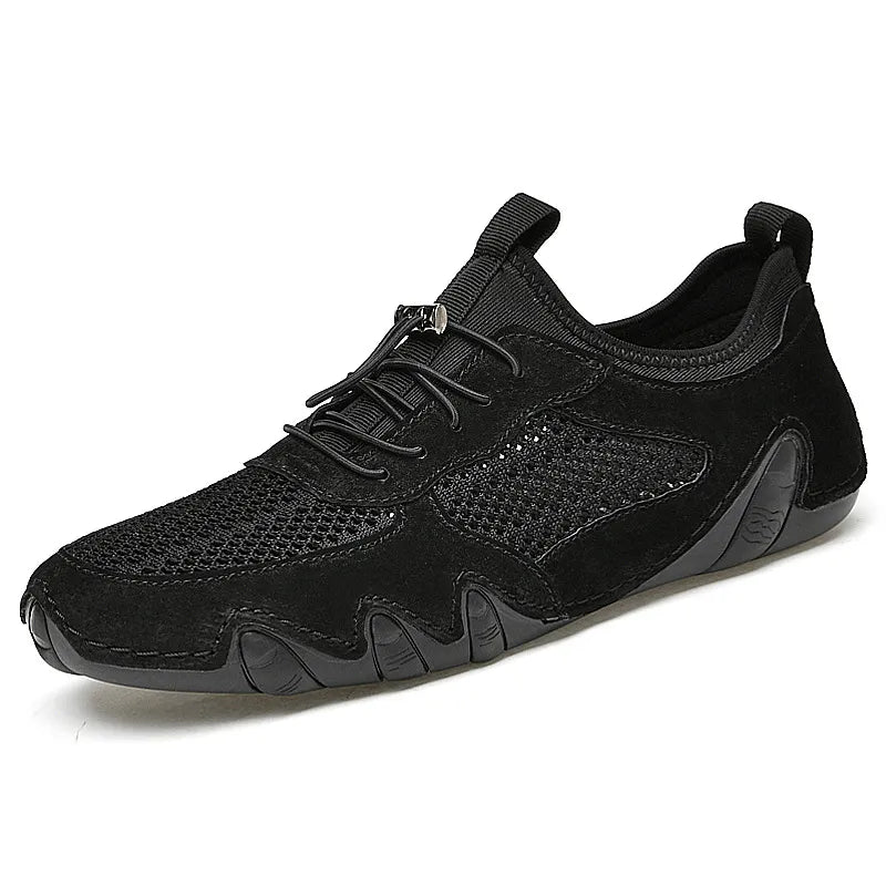 Breathable Men's Slip - on Shoes ⎜ Comfortable Casual Leather Shoes for Everyday Wear and Travelling