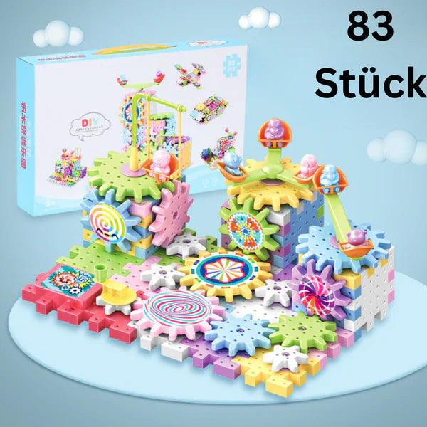 Mechanical Gear Building Blocks for Kids ⎜ Electric STEM Toy for Creative Play and Early Education Fun