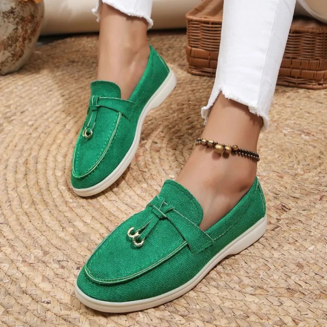 Slip - on Loafers for Women ⎜ Fashionable Moccasins with a Comfortable Elasticated Strap and Elegant Look