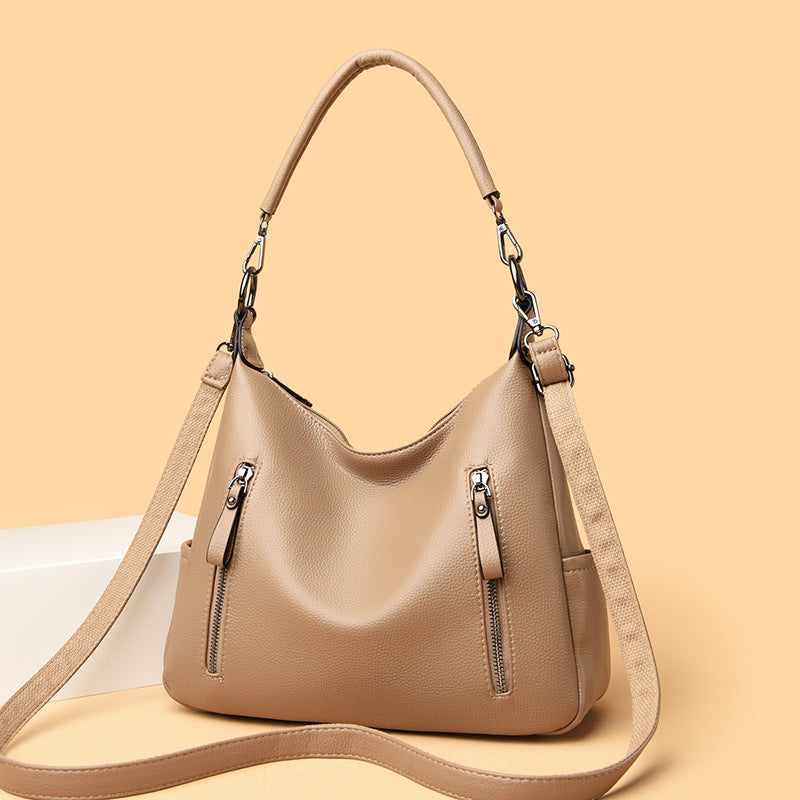 Fashionable Shoulder Bag for Women ⎜ Classic Handle Bag with Practical Zip Compartments