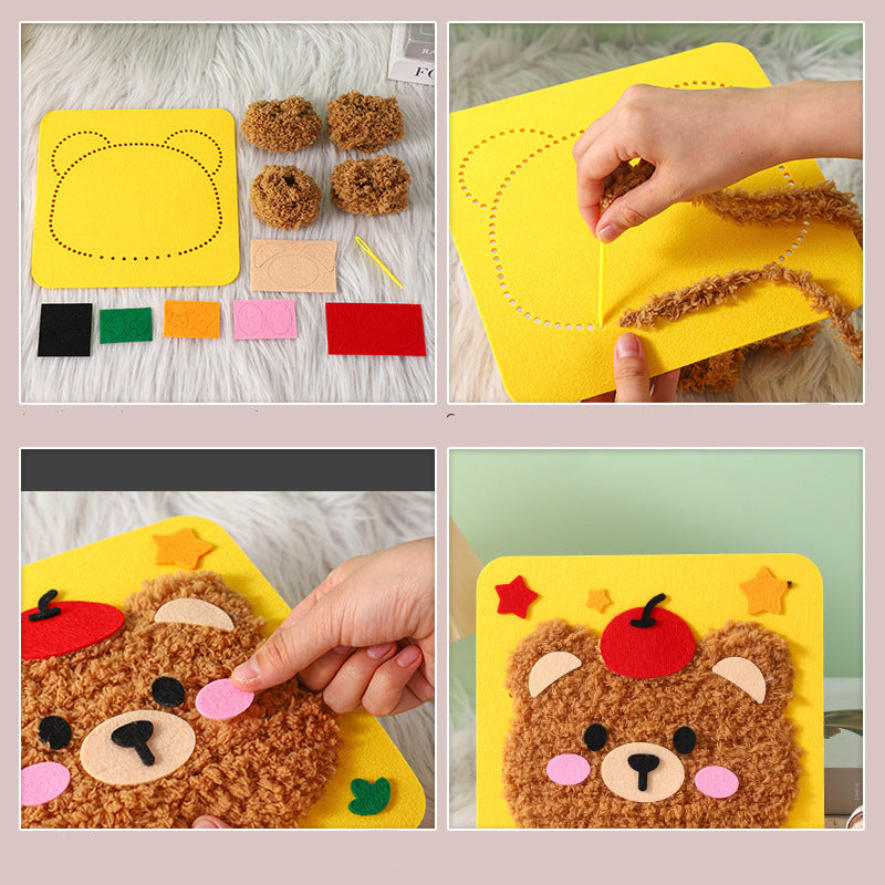 DIY Animal Craft Kit for Kids ⎜ Creative Handmade Material Set with Cartoon Stickers for Fun Learning and Play