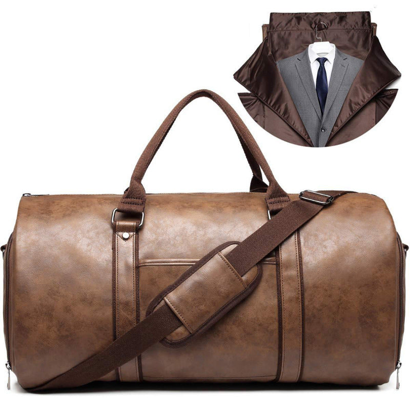 Suit Bag for Men with Shoulder Strap ⎜ Crease - Resistant Travel Bag with Suit Compartment and Large Interior