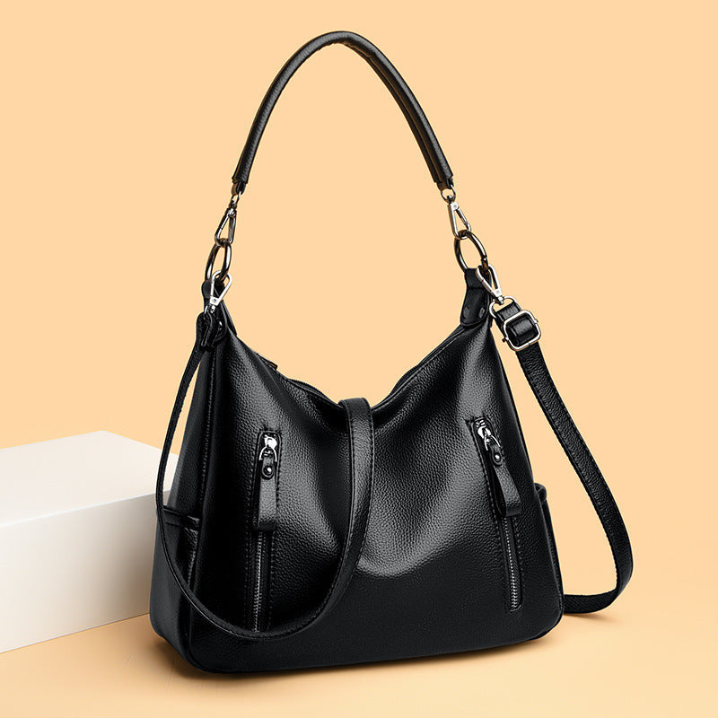 Fashionable Shoulder Bag for Women ⎜ Classic Handle Bag with Practical Zip Compartments
