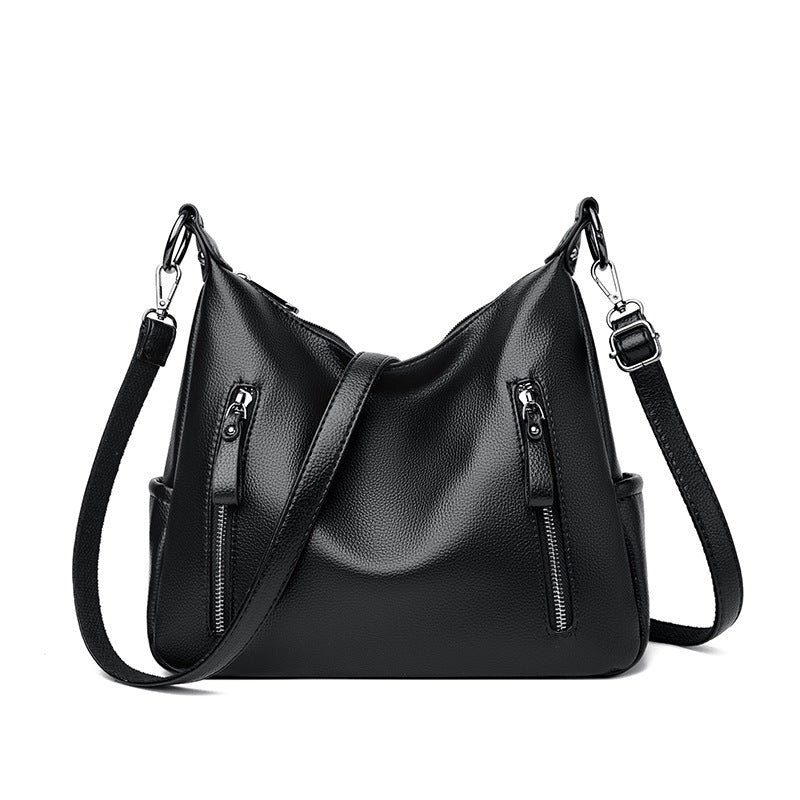Fashionable Shoulder Bag for Women ⎜ Classic Handle Bag with Practical Zip Compartments