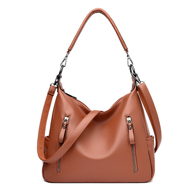 Fashionable Shoulder Bag for Women ⎜ Classic Handle Bag with Practical Zip Compartments