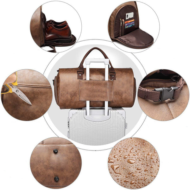 Suit Bag for Men with Shoulder Strap ⎜ Crease - Resistant Travel Bag with Suit Compartment and Large Interior