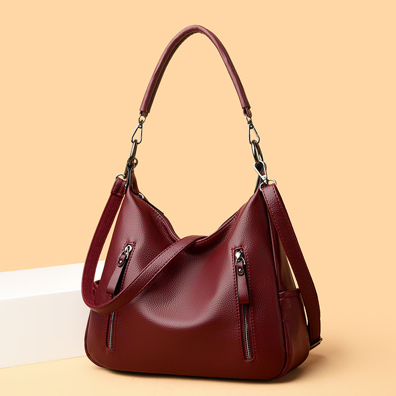 Fashionable Shoulder Bag for Women ⎜ Classic Handle Bag with Practical Zip Compartments