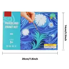 Marbling Paint Kit for Kids ⎜ Creative Water Art Set with Colors, Tools and Tray for Fun Painting and Learning