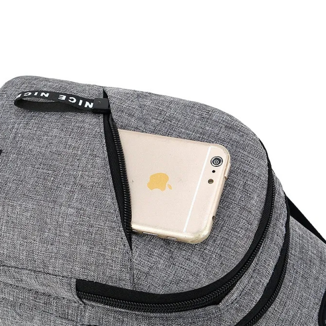 Shoulder Bag for Men ⎜ Lightweight Shoulder Bag Made of Oxford Fabric with Headphone Opening and Zip