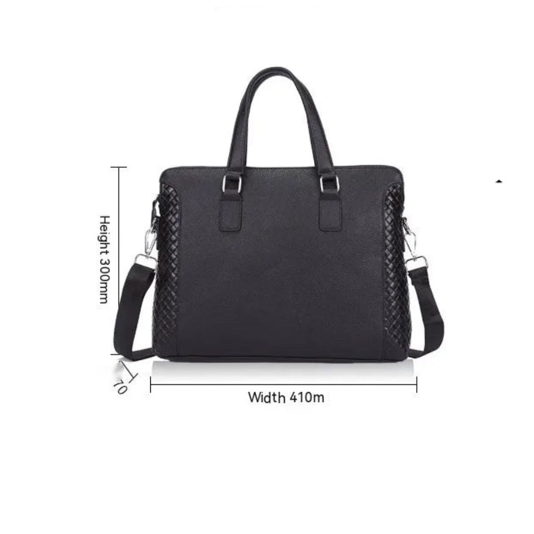 Laptop Bag for Men ⎜ Genuine Leather Briefcase with a Stylish Design and Space for a 14 - Inch Laptop