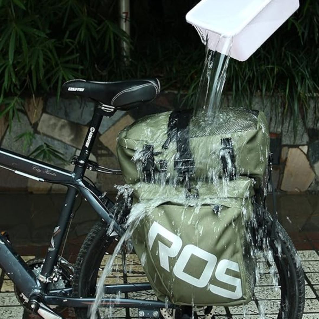 Bike Pannier for Pannier Rack ⎜ Waterproof Double Pannier with Large Capacity and Reflective Design