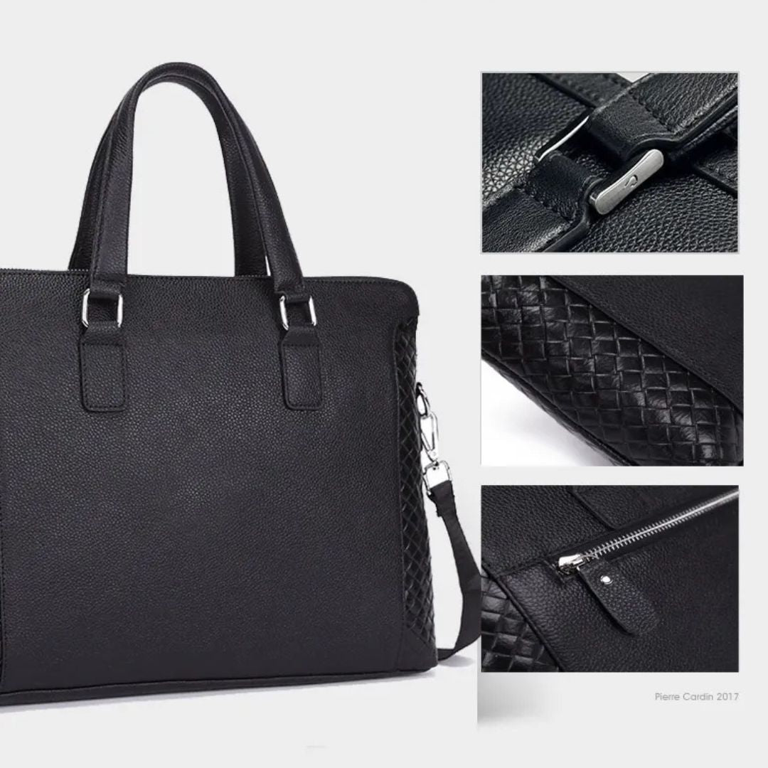 Laptop Bag for Men ⎜ Genuine Leather Briefcase with a Stylish Design and Space for a 14 - Inch Laptop