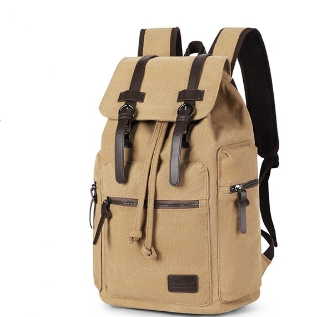 Retro Backpack for Men ⎜ Robust Canvas Backpack with Multiple Compartments for Everyday Use and Leisure