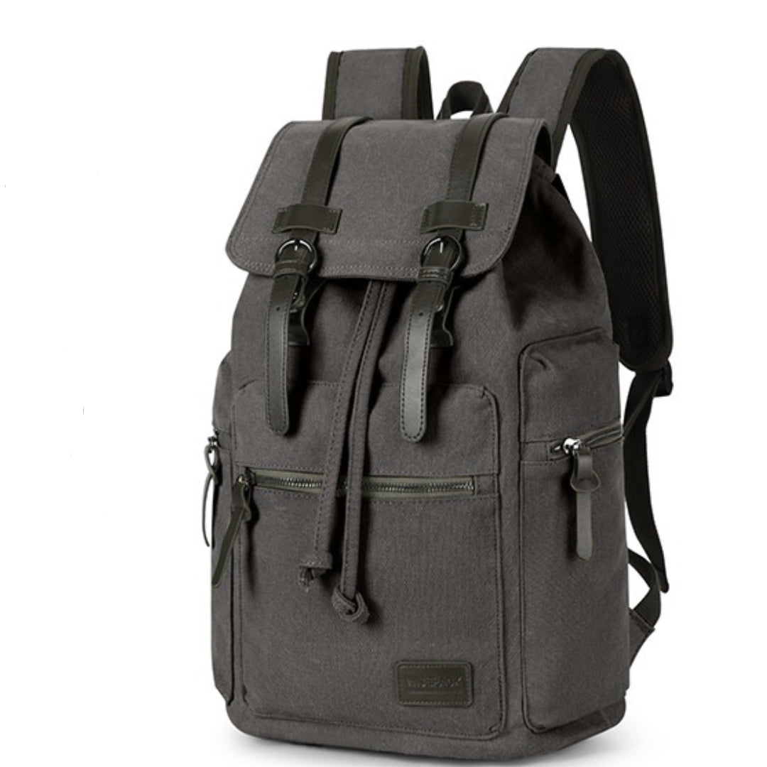 Retro Backpack for Men ⎜ Robust Canvas Backpack with Multiple Compartments for Everyday Use and Leisure