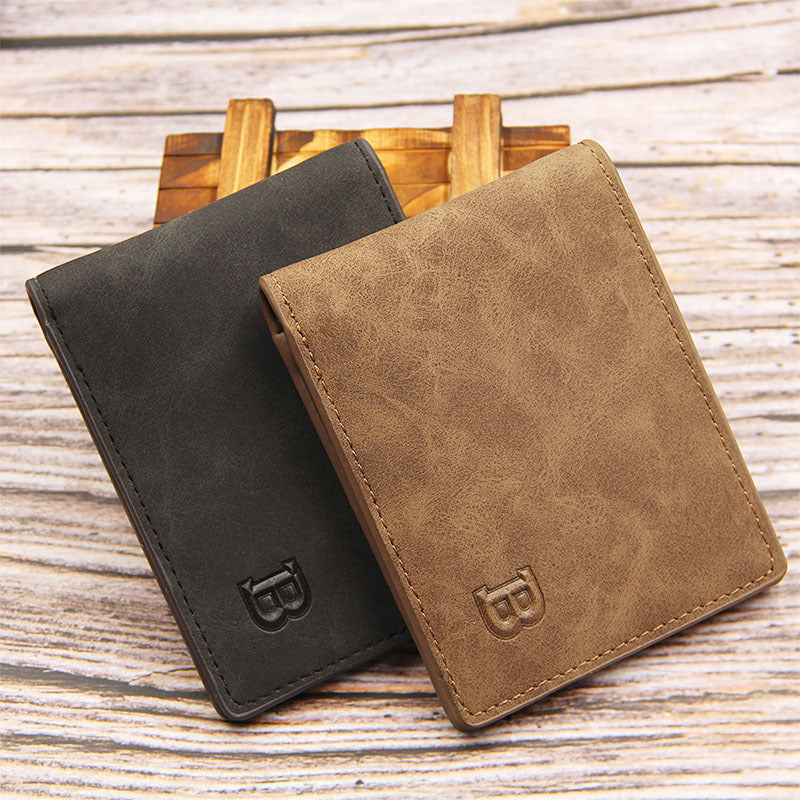 Men's Wallet Made From Vintage Leather ⎜ Slim Wallet with Card Slots and Zip Compartment