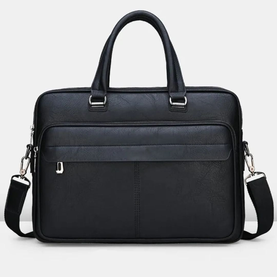 Laptop Bag for Men ⎜ Elegant Faux Leather Briefcase with Plenty of Storage Space and Practical Compartments