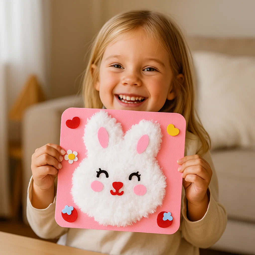 DIY Animal Craft Kit for Kids ⎜ Creative Handmade Material Set with Cartoon Stickers for Fun Learning and Play