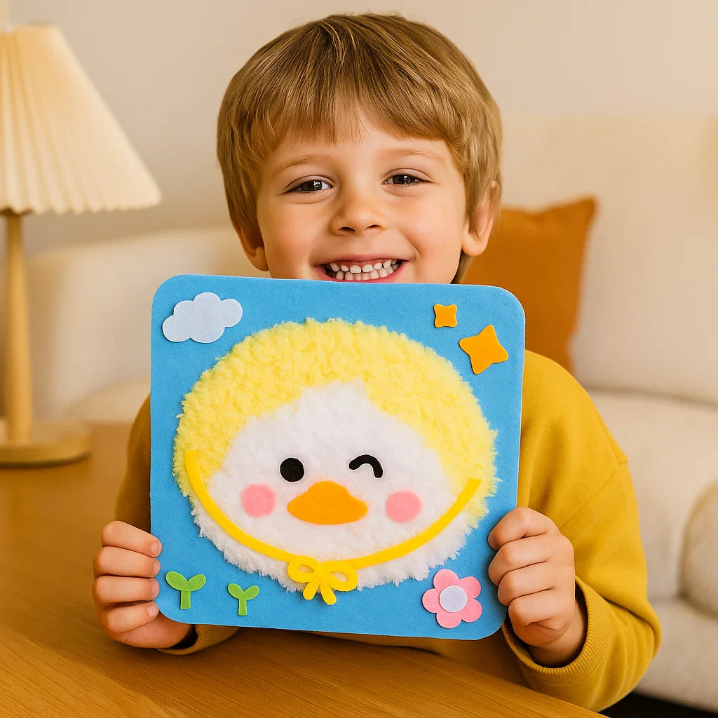 DIY Animal Craft Kit for Kids ⎜ Creative Handmade Material Set with Cartoon Stickers for Fun Learning and Play