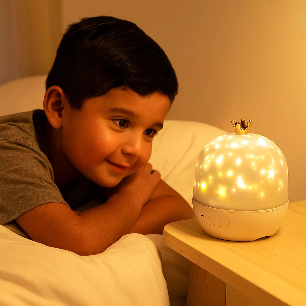 Starry Sky Projector Night Light ⎜ Rotating LED Lamp with Music and Scene Slides for Relaxing Atmosphere