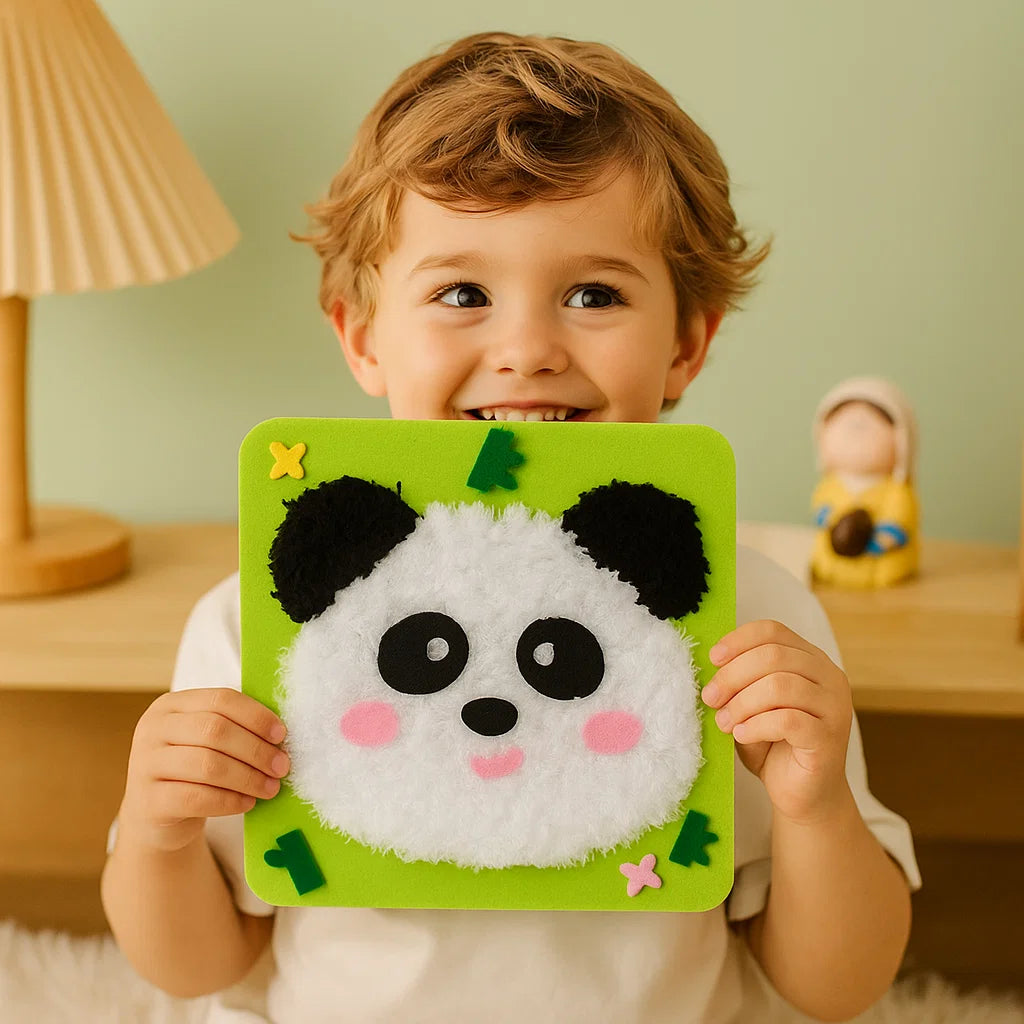 DIY Animal Craft Kit for Kids ⎜ Creative Handmade Material Set with Cartoon Stickers for Fun Learning and Play