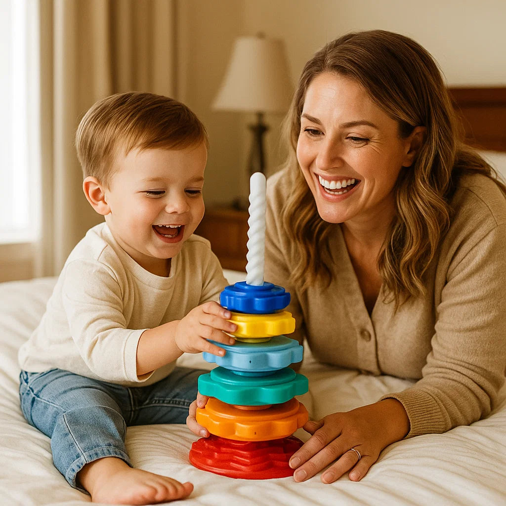 Rainbow Spin and Color Tower Toy