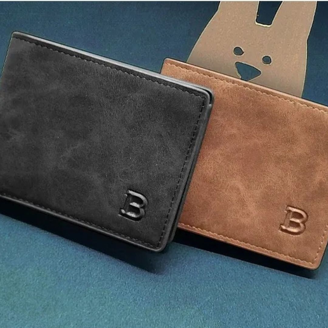 Men's Wallet Made From Vintage Leather ⎜ Slim Wallet with Card Slots and Zip Compartment