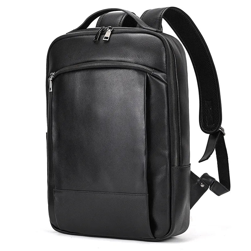 Leather Backpack for Men ⎜ Stylish Outdoor Carrier with Large Storage Space