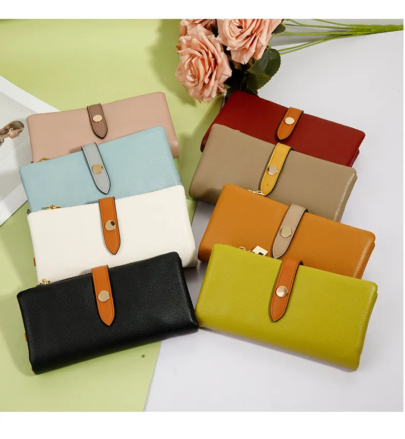 Women's Wallet ⎜ Multifunctional Clutch in Contrasting Design with Zip and Practical Compartments