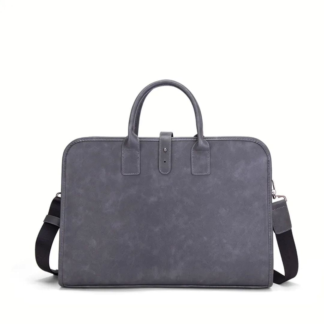 Men 's Briefcase ⎜ Stylish Faux Leather Handbag for Everyday Use with Practical Carrying Handles