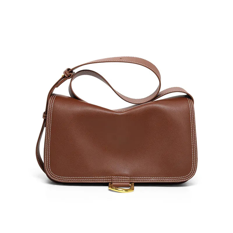 Messenger Bag for Women ⎜ Elegant Shoulder Bag with Gold Accent and Plenty of Storage Space