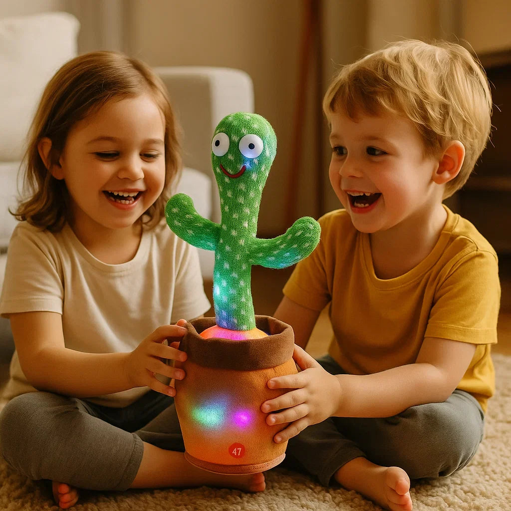 Dancing Cactus Toy for Kids ⎜ Singing Plush with Lights and Voice Mimicry for Interactive Musical Fun